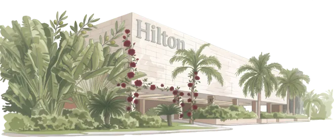 Illustration of the Hilton Heliopolis exterior